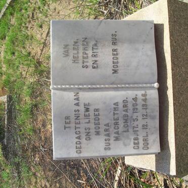 LOMBARD Susara Magretha 1904-1946