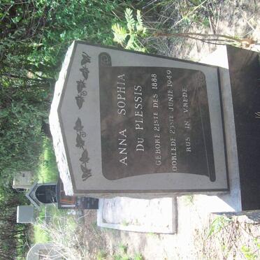 PLESSIS Anna Sophia, du 1888-1949