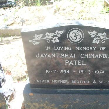 PATEL Jayantibhai Chimanbhai 1954-1974