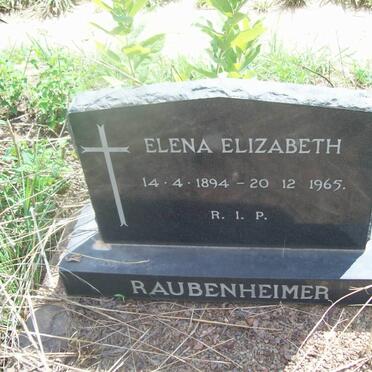 RAUBENHEIMER Elana Elizabeth 1894-1965