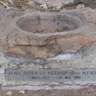 REDRUP Jane Patricia nee MEIKLE 1923-1990