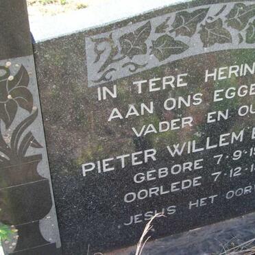 BOSCH Pieter Willem 1917-1968