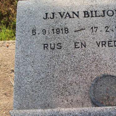 BILJON J.J., van 1918-1988