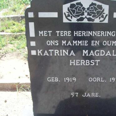 HERBST Katrina Magdalena 1919-1976