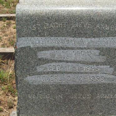 LICHER Johanna Catharina 1945-1956