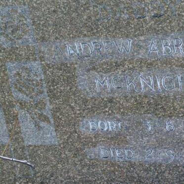 McKNIGHT Andrew Abraham 1883-1936