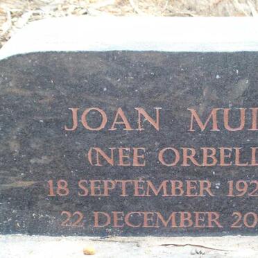 MUIR Joan nee ORBELL 1920-2000