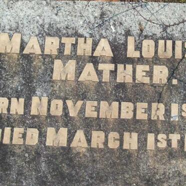 MATHER Martha Louise 1925-1929