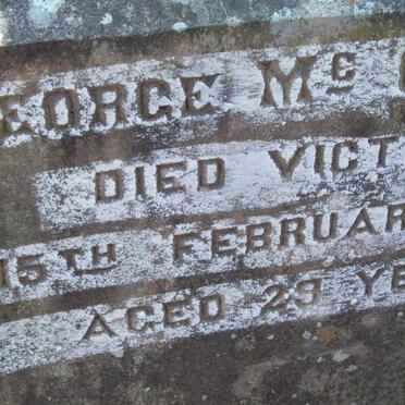 McCONCHIE George -1909