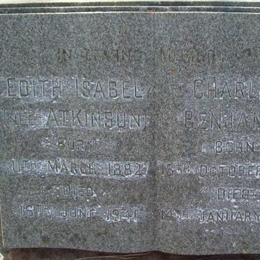 ? Charles Benjamin 1874-1960 &amp; Edith Isabel  ATKINSON 1882-1941