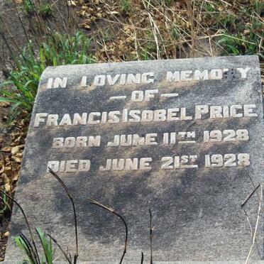 PRICE Francis Isobel 1928-1928