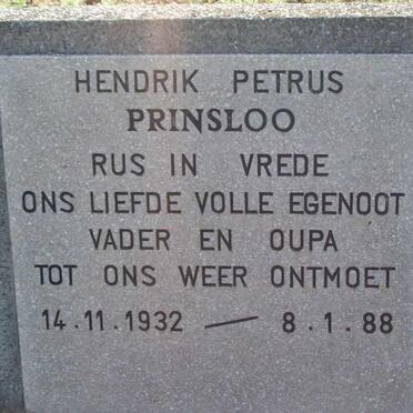 PRINSLOO Hendrik Petrus 1932-1988