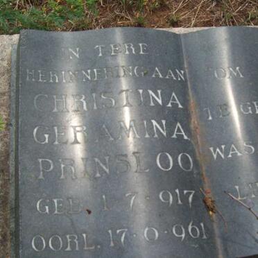PRINSLOO Christina Geramina 1917-1961
