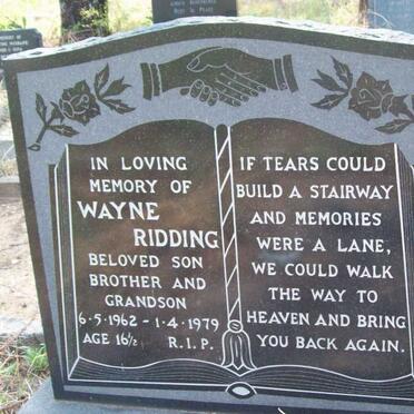 RIDDING Wayne 1962-1979