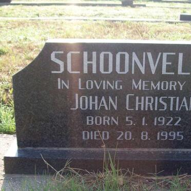 SCHOONVELDT Johan Christian 1922-1995