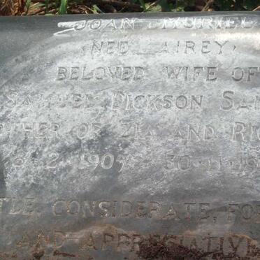 SANDES Joan Muriel nee AIREY 1905-1979