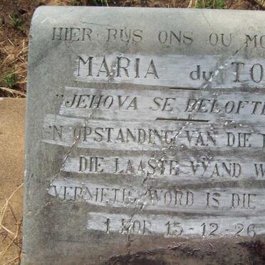 TOIT Maria, du 