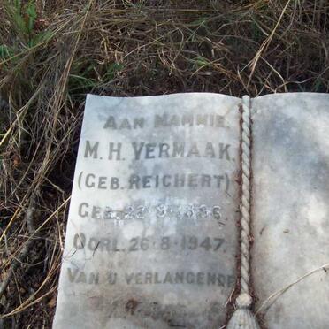 VERMAAK M.H. nee REICHERT 18??-1947