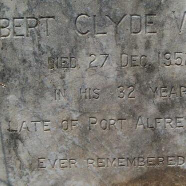 WALKER Robert Clyde -1952