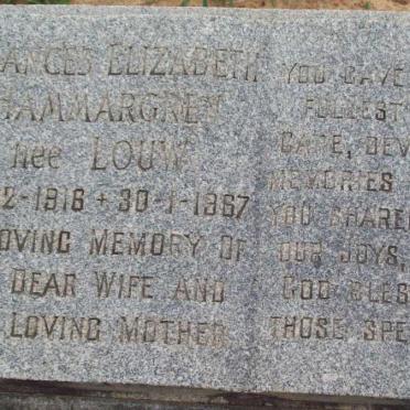 HAMMARGRE Frances Elizabeth nee LOUW 1916-1967