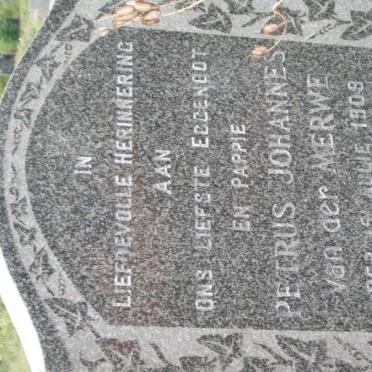 MERWE Petrus Johannes, van der 1909-1962