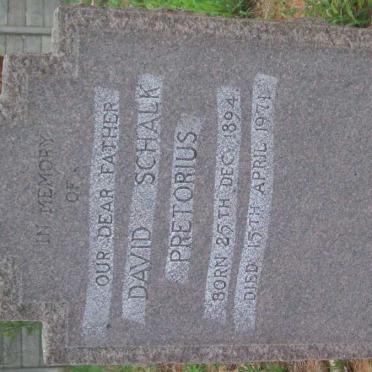 PRETORIUS David Schalk 1894-1971