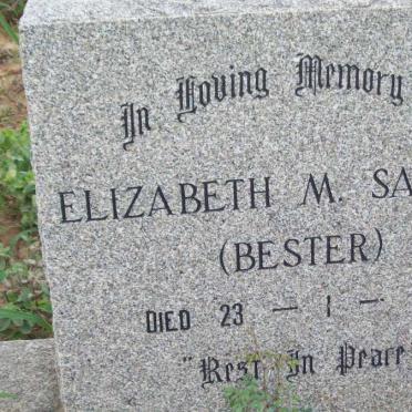 SARBUTT Elizabeth M. nee BESTER -1989