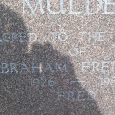 MULDER Abraham Frederick 1926-1983 