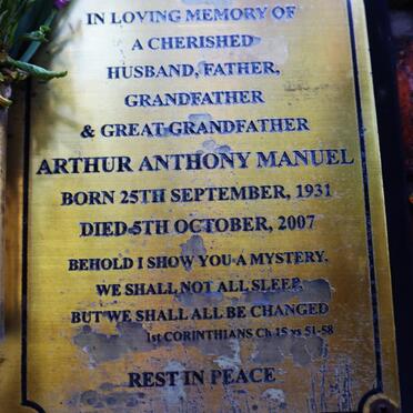 MANUEL Arthur Anthony 1931-2007