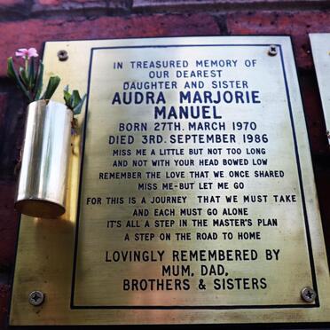 MANUEL Audra Marjorie 1970-1986