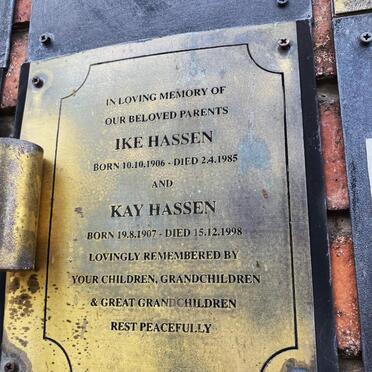 HASSEN Ike 1906-1985 & Kay 1907-1998