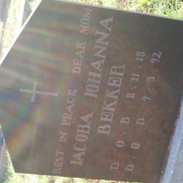 BEKKER Jacoba Johanna 1918-1992