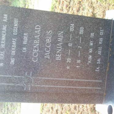 BEER Coenraad Jacobus Benjamin, de 1934-1985