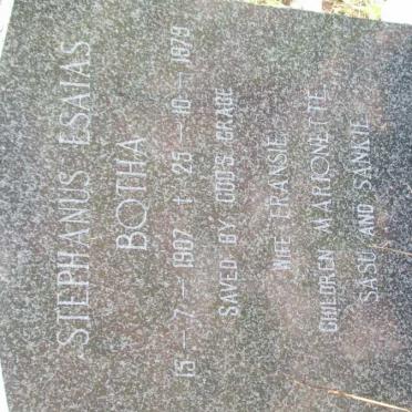 BOTHA Stephanus Esaias 1907-1979