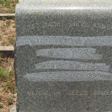 LICHER Johanna Catharina 1945-1956