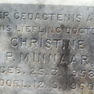 MINNAAR Christine P. 1958-1960