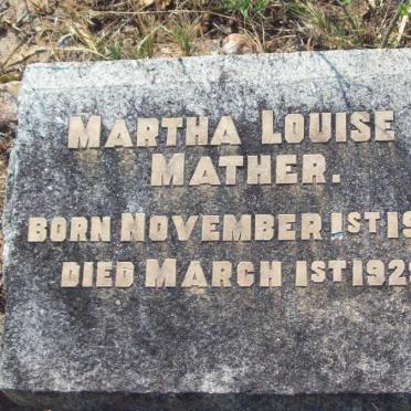 MATHER Martha Louise 1925-1929