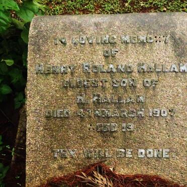 HALLAM Henry Roland -1907