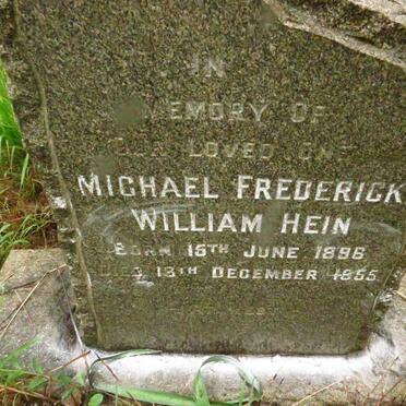 HEIN Michael Frederick William 1896-1955