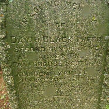 TWEEDIE David Black -1906