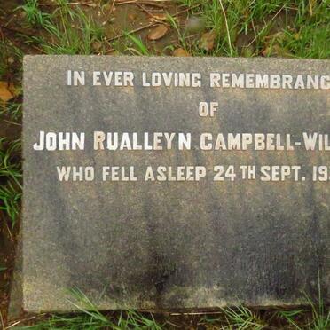WILSON John Rualleyn, CAMPBELL -1937
