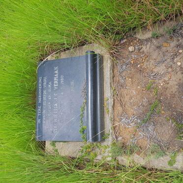 VERMAAK Magrietha J.C. 1913-1980