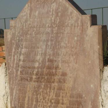 MERWE Petrus Johannes, van de 1870-1893