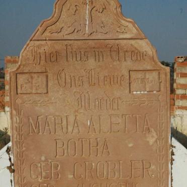 BOTHA Maria Aletta nee GROBLER 1848-1924