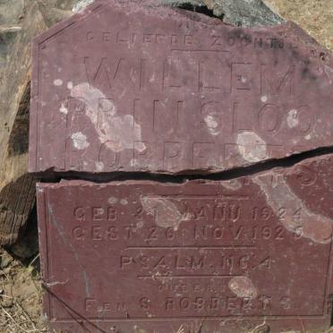ROBBERTS Willem Prinsloo 1924-1925