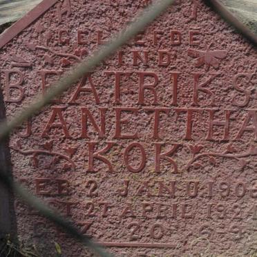 KOK Beatriks Janettha 1906-1924