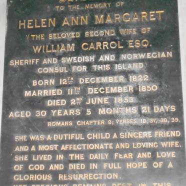 CARROL Helen Ann Margaret 1822-1853