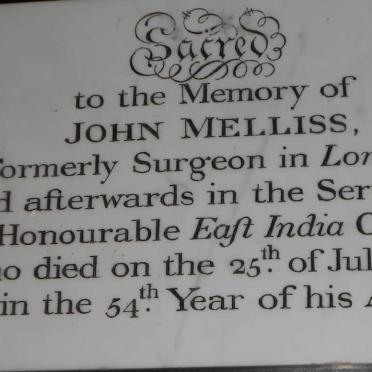MELLISS John -1820