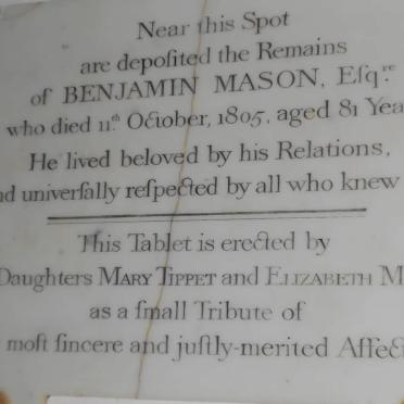 MASON Benjamin -1805