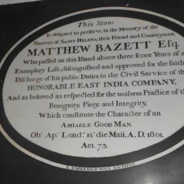 BAZETT Mathew -1801